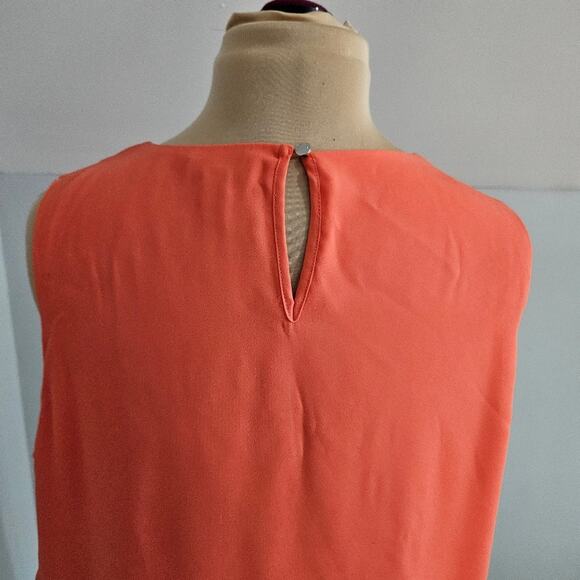 Vince Camuto Top Womens XL Two-Toned Orange Asymmetric Lagenlook Layered Tiered - Picture 7 of 14